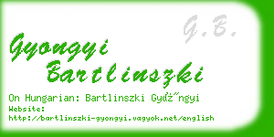 gyongyi bartlinszki business card